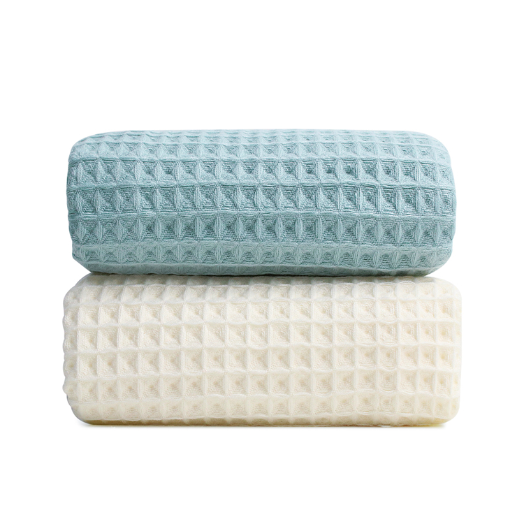 Wholesale custom high end bath towel waffle towel pilled yarn comfortable bath towel waffle for sale