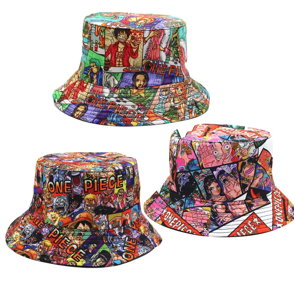 Cheap Private Label Designer Reversible Bucket Cap Hat Custom Logo For Fisherman Print Anime Cotton Unisex Adult Bucket Hat
