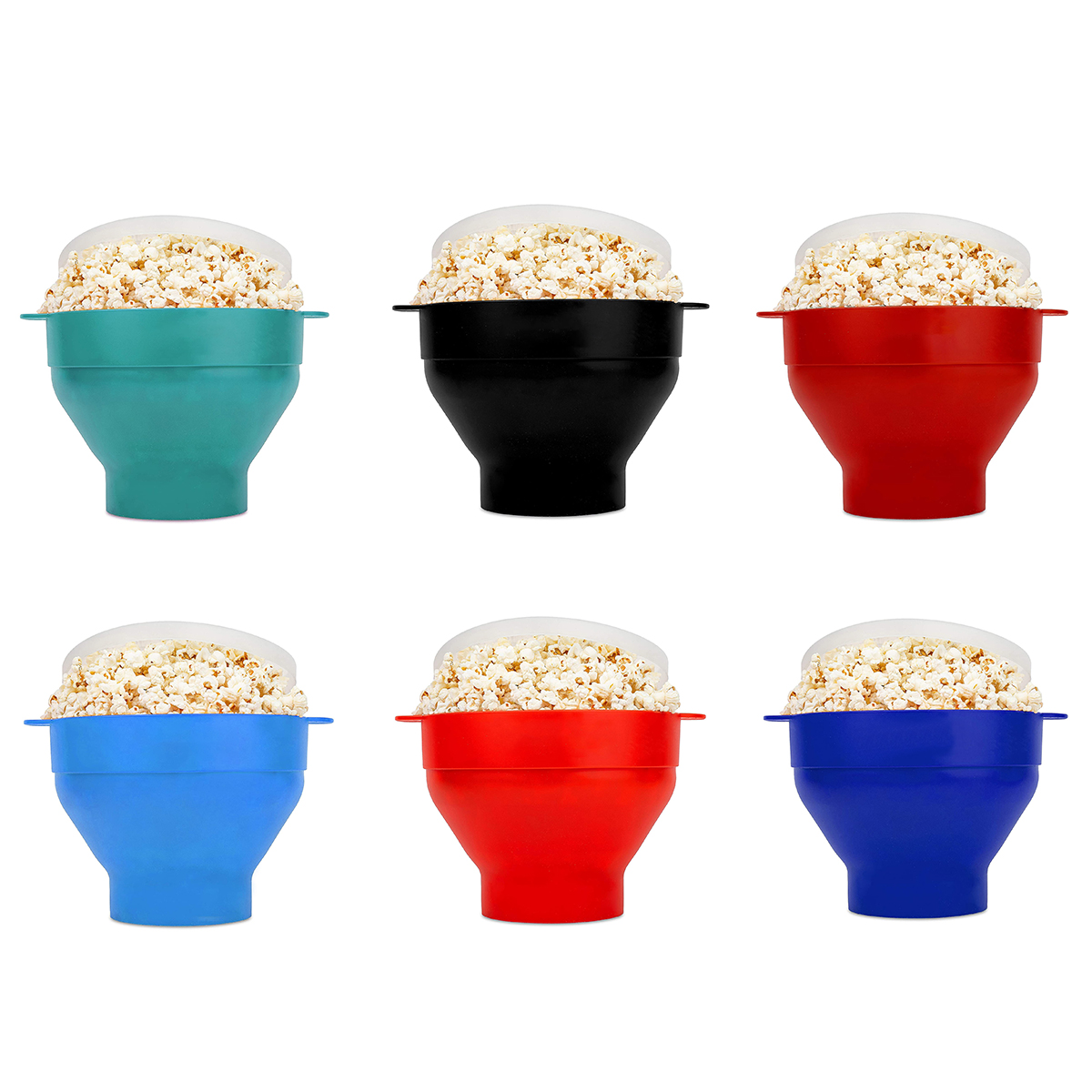Factory Wholesale Microwaveable Silicone Popcorn Popper Collapsible Bowl BPA Free & Dishwasher Safe Portable Popcorn Popper Make