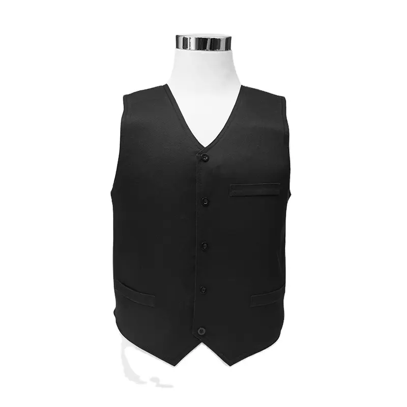 Low Profile Covert VIP Men Black Inner Soft NIJ Level IIIA Bullet Proof Vest with Plates