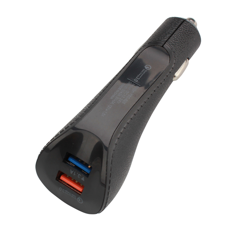 Смарт USB Автомобильное зарядное устройство с функцией быстрой зарядки QC3.0 QC2.0 мобильного телефона для зарядки с 2 портами USB быстрое зарядное устройство для автомобиля