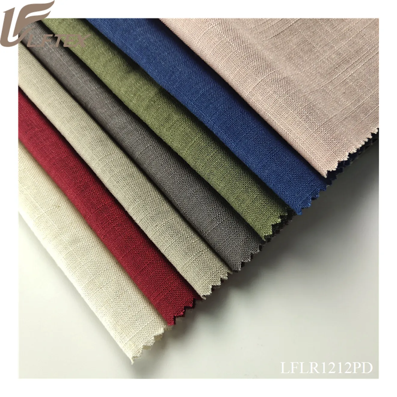 Grass cloth series rayon fabric flax linen solid color garment fabric woven continue dyeing for women dresses
