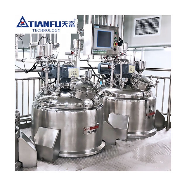 TIANFU технологии TFZRJ-2000L крем эссенция с высоким сдвиговым усилием вакуумная эмульсионная смеситель Косметика производственная линия