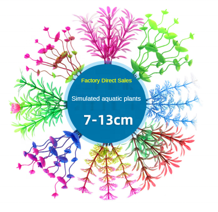 Wholesale Fish Tank Decoration Aquatic Accessories Underwater Plastic Artificial Aquarium Plant
