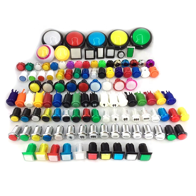 Механический 12v 5v rgb светодиодный квадратный illuminated mushroom кнопки sanwa старт Аркады кнопочный переключатель