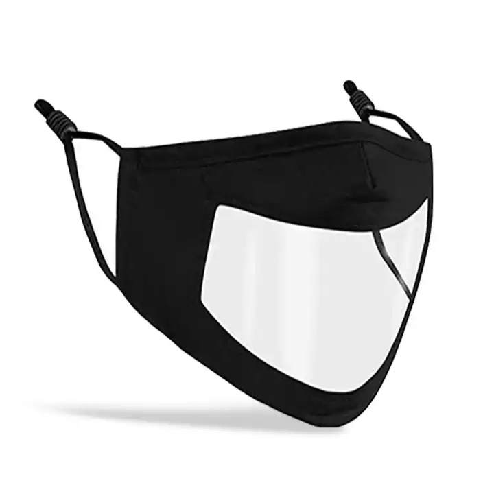 Black Clear Window Mouth Shield Lip Language Mask Lip Reading Anti Virus Cotton For Deaf Mute Mask