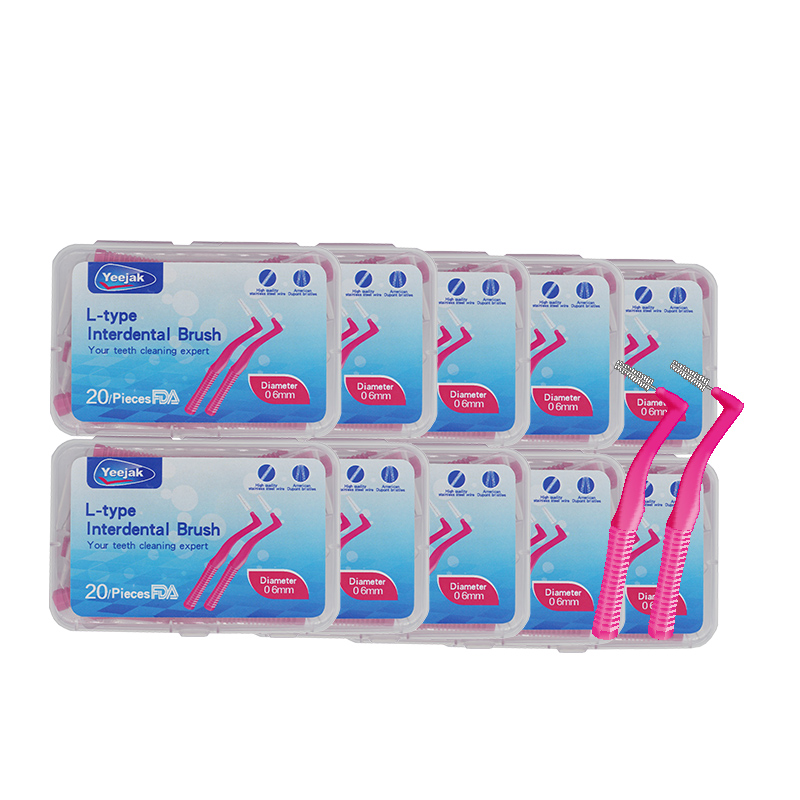 Good Selling Interdental Brush Plastic Manufacturer L Type Orthodontics Braces Factory Dental Floss Biodegradable 200pcs 0.6mm