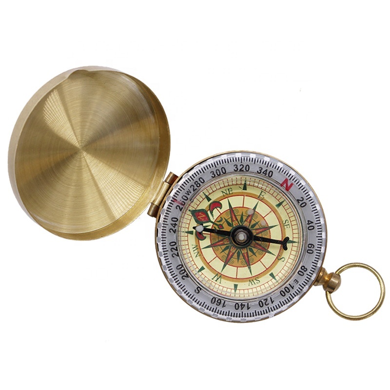 Pocket Size Camping Accessories Survival Self Defense Brass Outdoor Compass