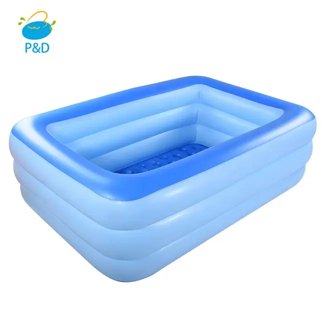Soft Plastic Baby Children Swimming Pools Rectangular Inflatable Pool for kid and adult