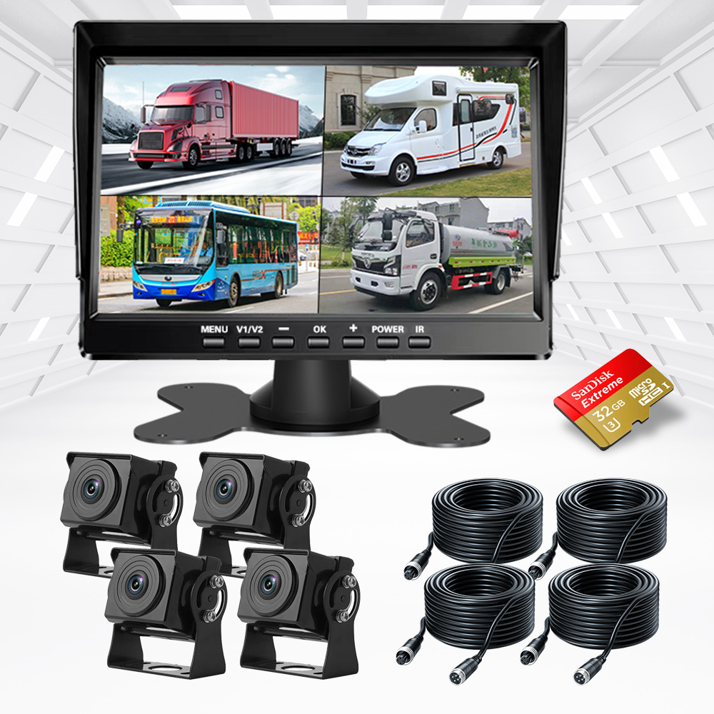 Оптовая продажа, четырехканальный вход, 4k, запасной сенсорный экран 1080p, Dvr, автомобильная камера 360, ночное видение, видеорегистратор для грузовика