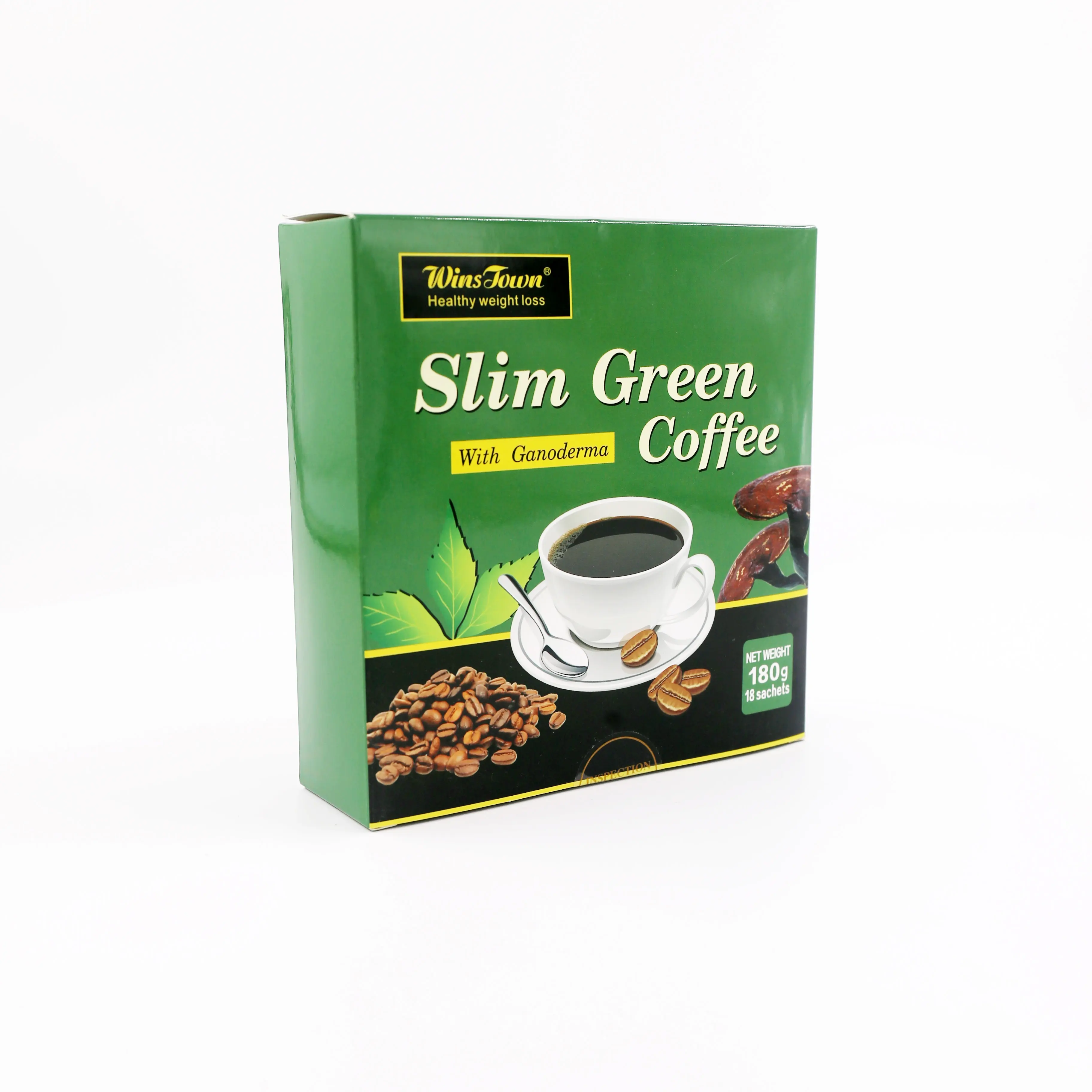 WinsTown natural healthy weight loss slim green coffee with ganoderma slimming Instant coffee