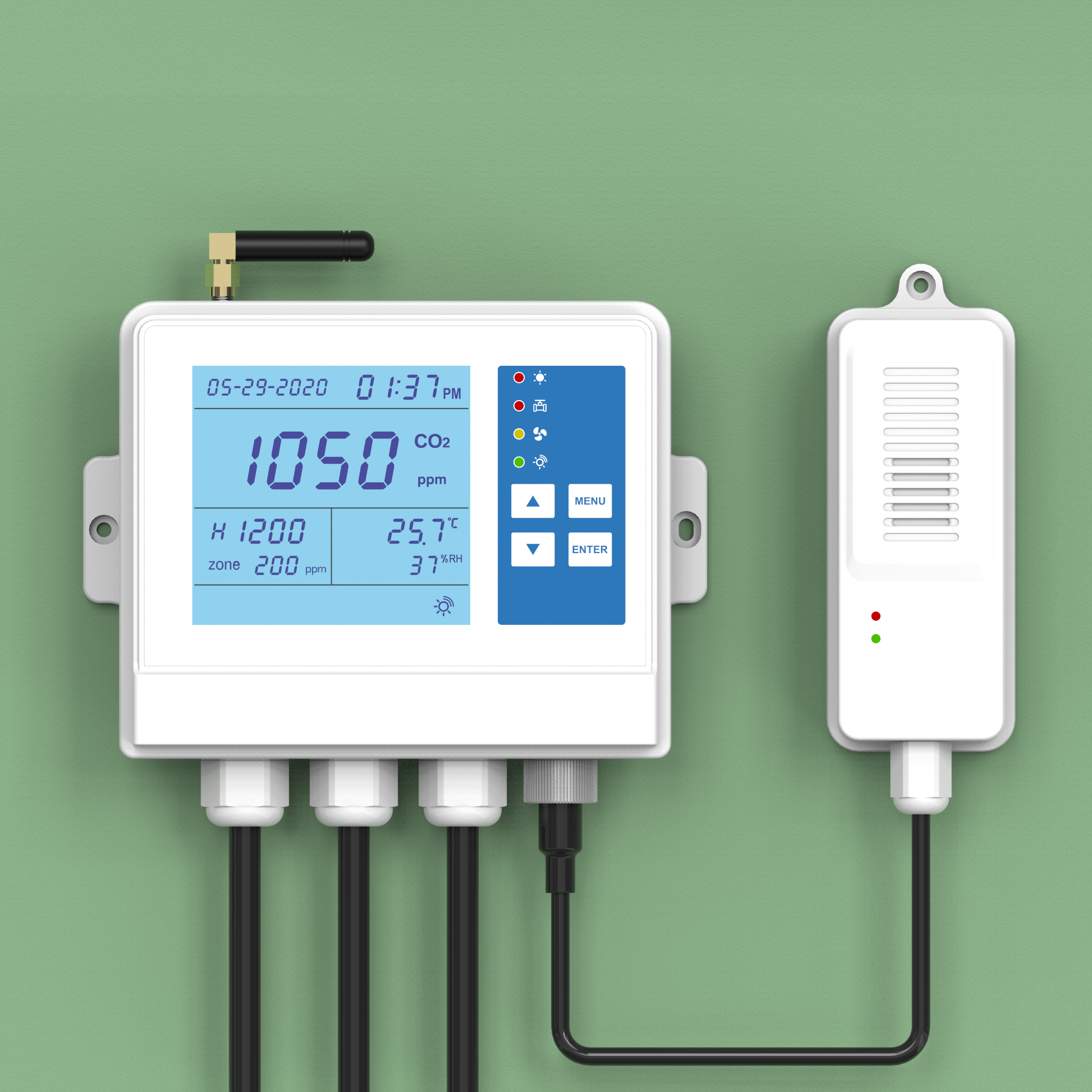 Сделано в Китае цена конкурентоспособная co2 ppm контроллер для дозы питания и вентиляционного вентилятора co2 контроллер