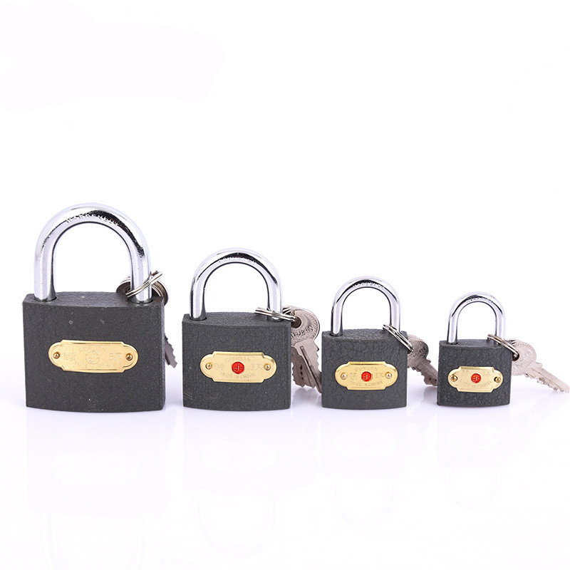 Grey Iron Door Lock Padlock With Thick Hardened Steel Shackle for Outdoor Indoor Gate Door Fence