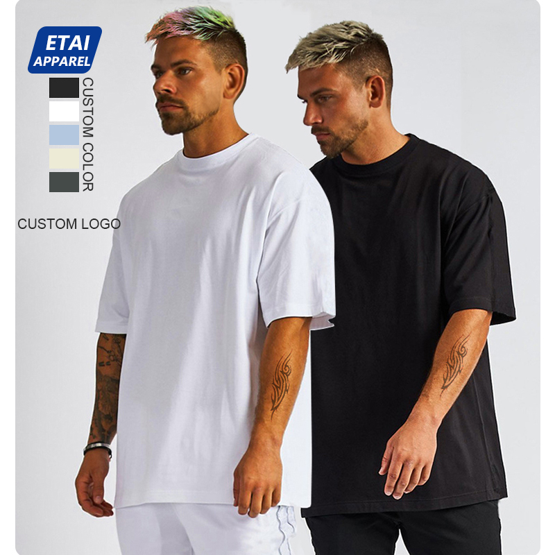 240g 280g dropped shoulder cool tees custom quality streetwear men oversized gym tshirt best heavyweight cotton men's t shirt