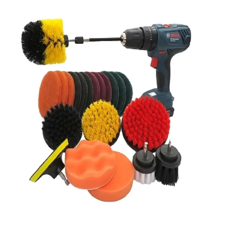 22 Pieces Power Scrubber Drill Brush Cleaning Attachments Set with Extend Long Attachment