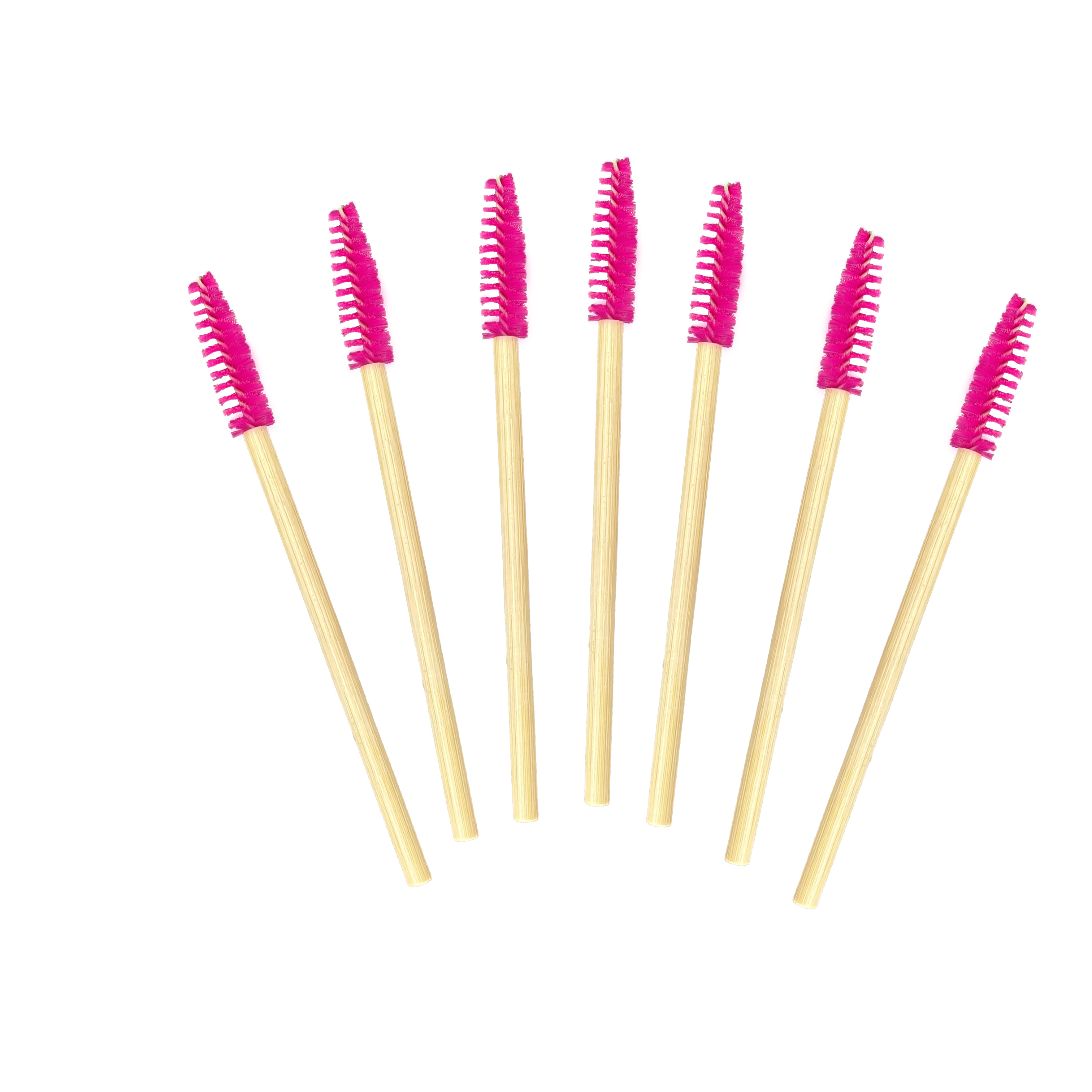 China factory hot sale 100% biodegradable wooden mascara brush eyelash brush with custom logo