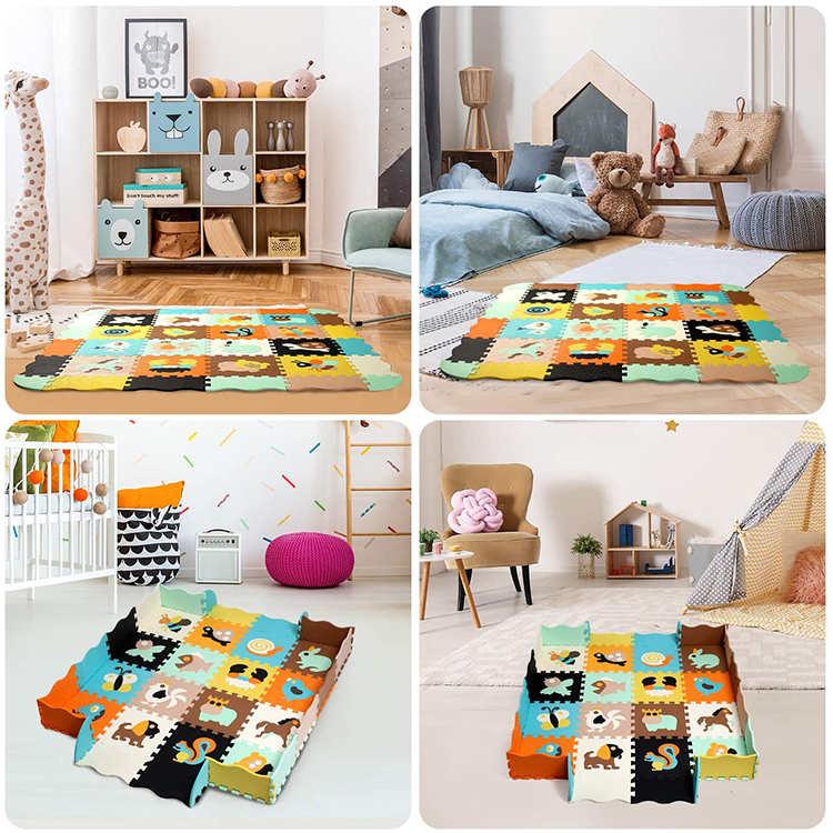 Playmat Soft Foam Baby Play Mat Protect Infants Toddlers from Hard Floors Padded Tiles for Tummy Time   Crawling