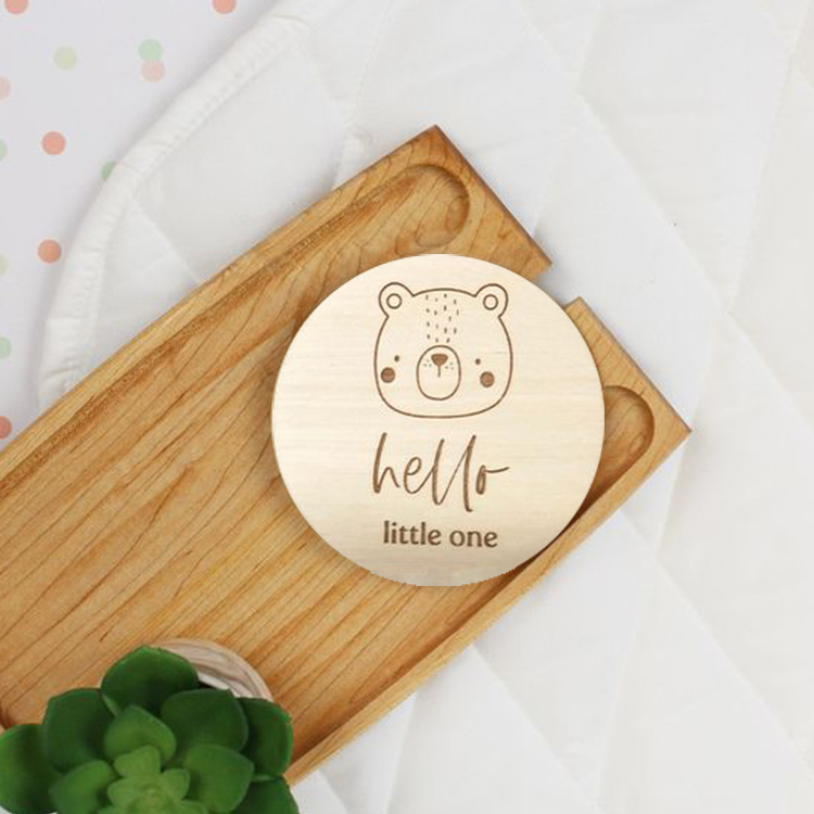 Ручной работы высокого качества «hello» для новорожденных Объявление знак деревянный solice веху карты