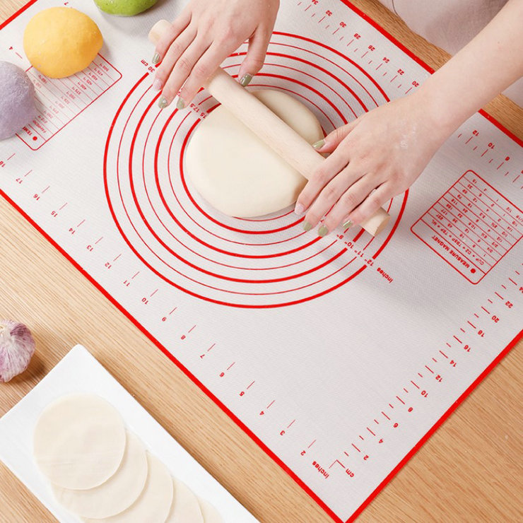 New Product Non-stick Food Safe Pastry Mat Silicone Baking Silicone Kneading Dough Mat with Measurement