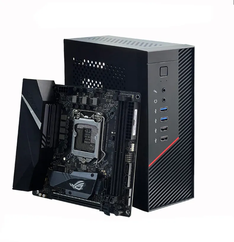 CNC Custom Parts Black Mini Tower Gaming PC Chassis be Quiet Computer Tower Cases Accessories