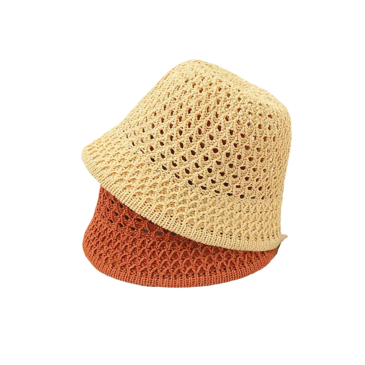 New style spring and summer day hollow sunshade hat woven straw hat fisherman hat woman