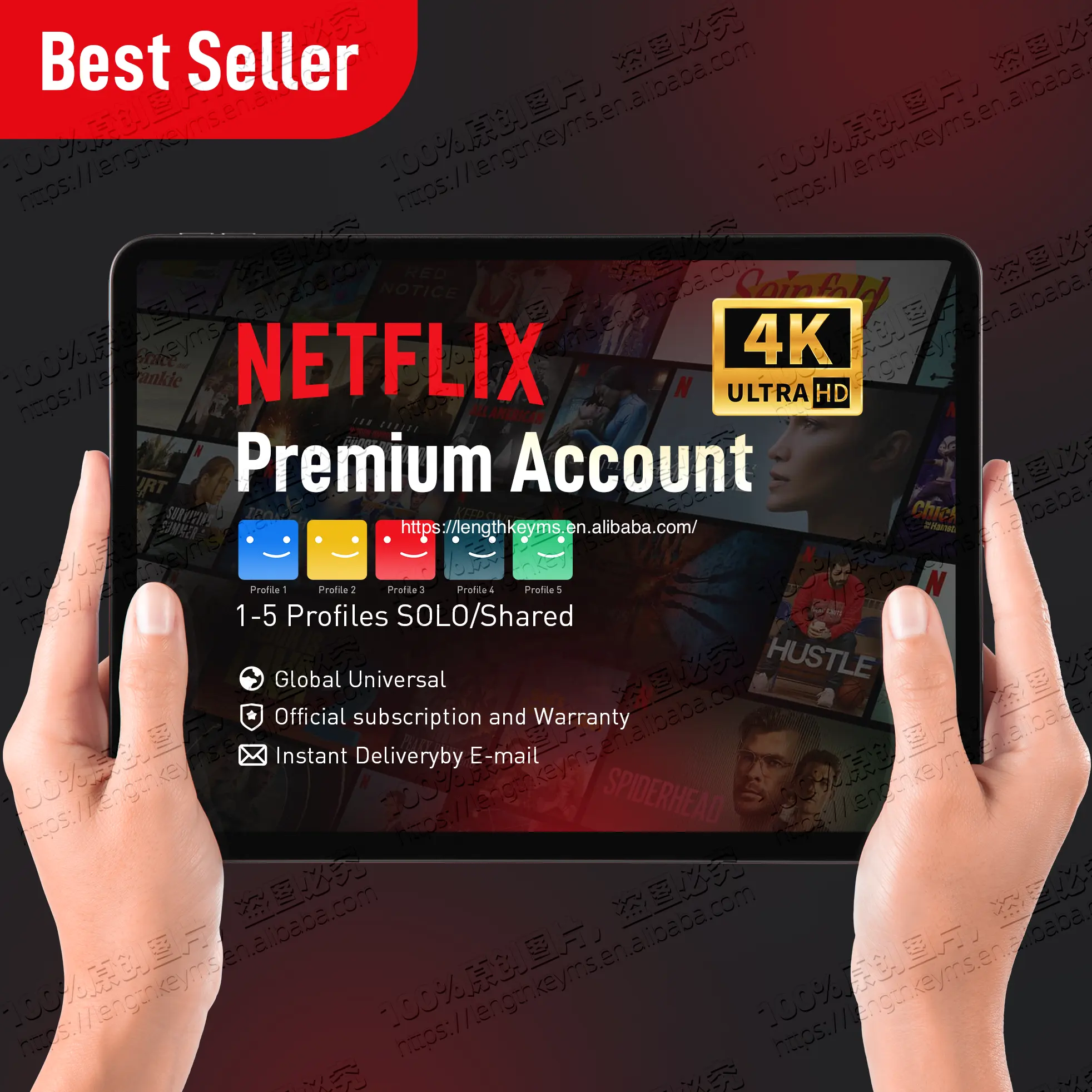 24/7 Online Email Delivery 2022 Global Universal Stable and Safest 4K UHD Official Netflix Account Premium Subscription