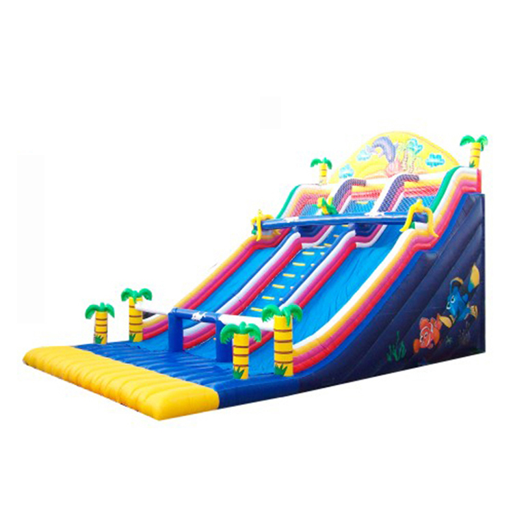 Children fun inflatable slip and slide, cheap quality standard inflatable bouncer castle