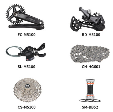 Deore 11 speed m5100 group set for mountain bike