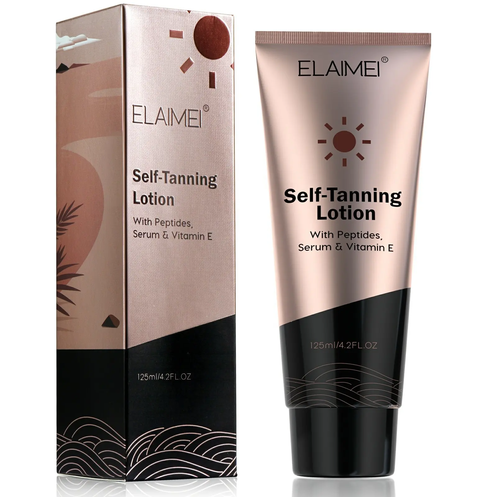 tanning cream Elaimei brand self tanning cream long Lasting Easy To Use Body Beauty Black Cream