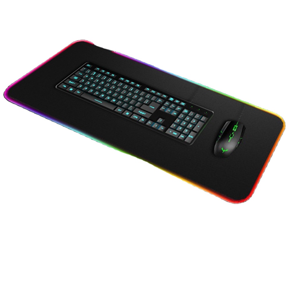 RGB компьютерный коврик для мыши со светодиодной подсветкой и USB-зарядкой, большой коврик для мыши с логотипом, Настольный коврик, коврик для мыши, беспроводное зарядное устройство