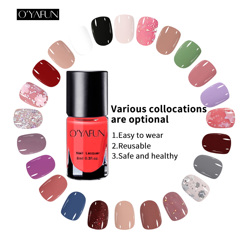 Water based air dry nail polish Easy to remove water-soluble Nail Polish halal peel off nail polish