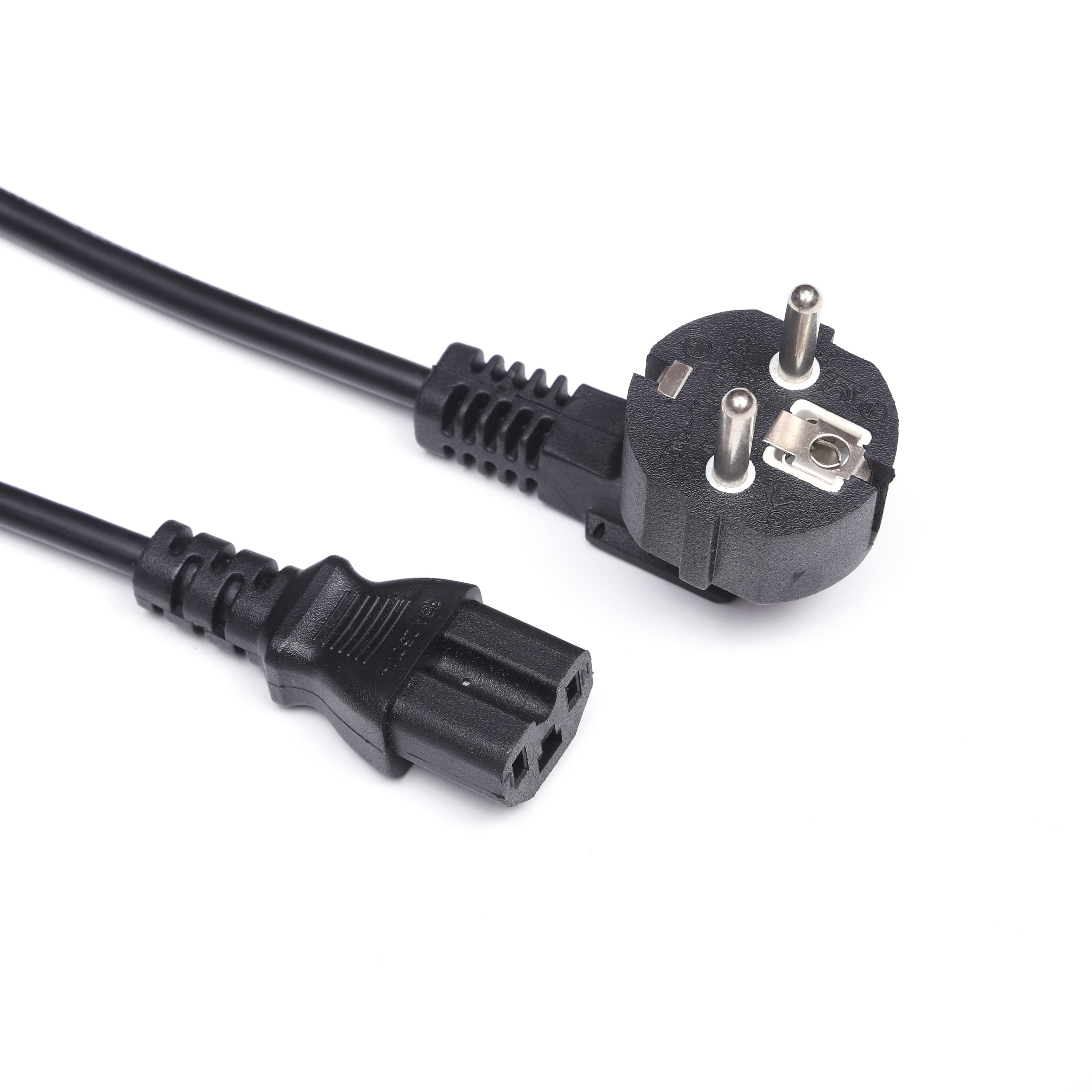 Европейская сертификация VDE, европейская вилка Schuko CEE7/7 к шнуру питания IEC C13, подходит для использования в качестве Европейского шнура питания для ПК