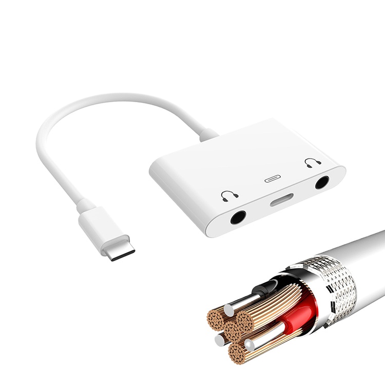 Высококачественный адаптер для наушников типа C USB c на 3,5 мм цифровое аудио адаптация PD быстрое зарядное устройство 20 в 3 А