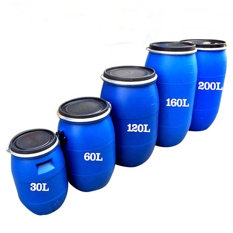 Пластиковый цилиндр HDPE, цилиндр 30l 60l 120l 160l 200l HDPE, синий пластиковый цилиндр с открытым верхом