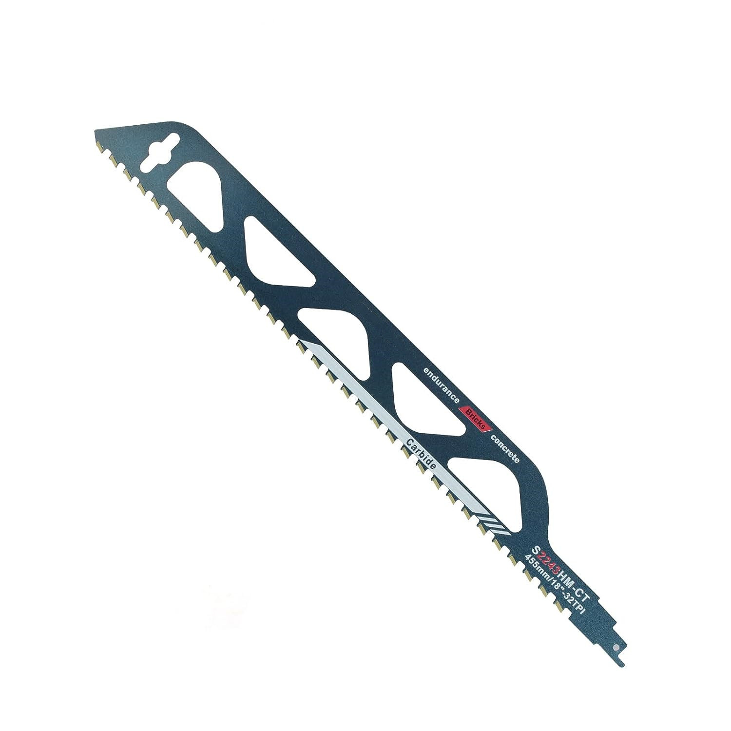 18in 455mm Reciprocating Saw Blade For Cutting Porous Concrete, Red Bricks, Fiber Cement