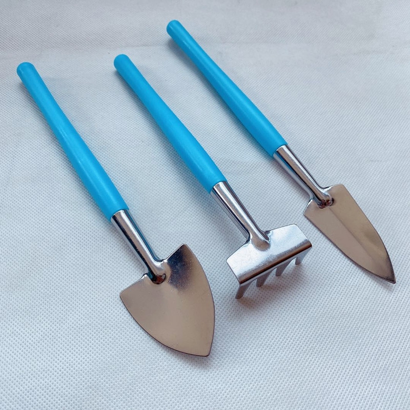 Garden Tools Bag Tools Gardening Mini Three Piece Shovel / Rake / Spade Small Flower Shovel Succulent Plant Pot Plastic Handle