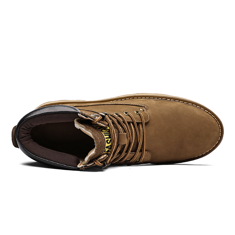 Wholese OEM High Top Boots For Men Rubber Sole Winter Work Shoes