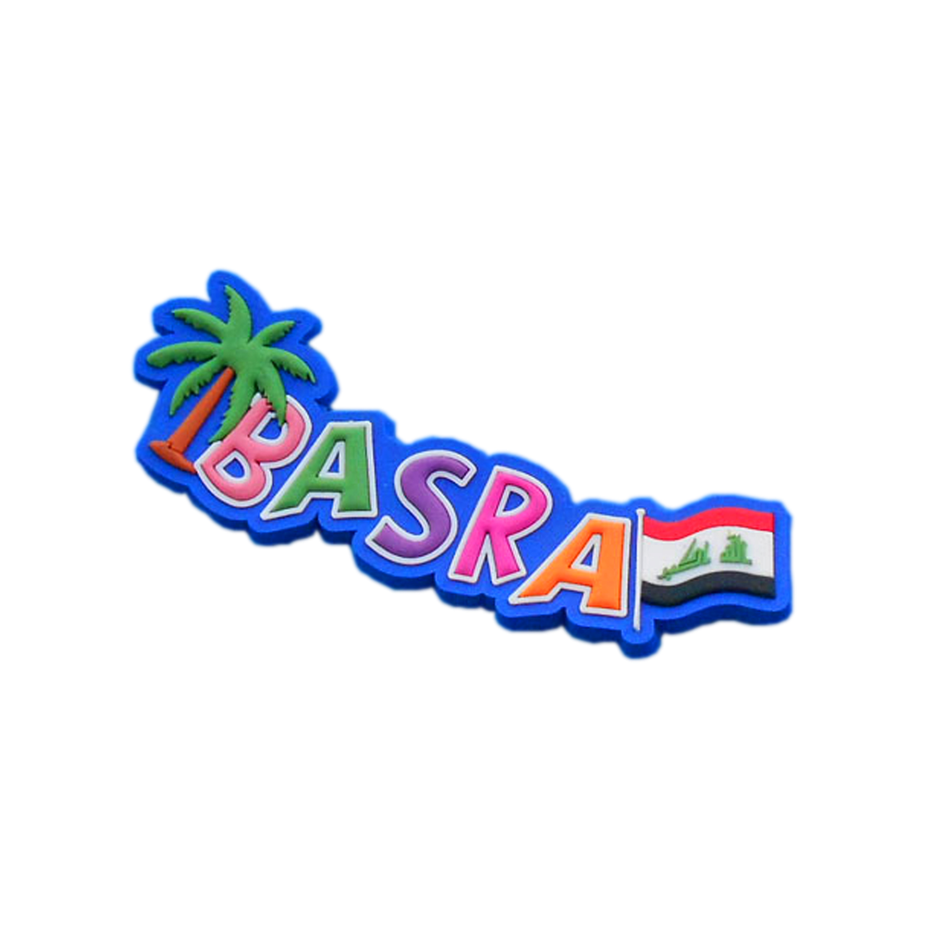 Магнит для холодильника из ПВХ в форме буквы Басра с флагом Ирака