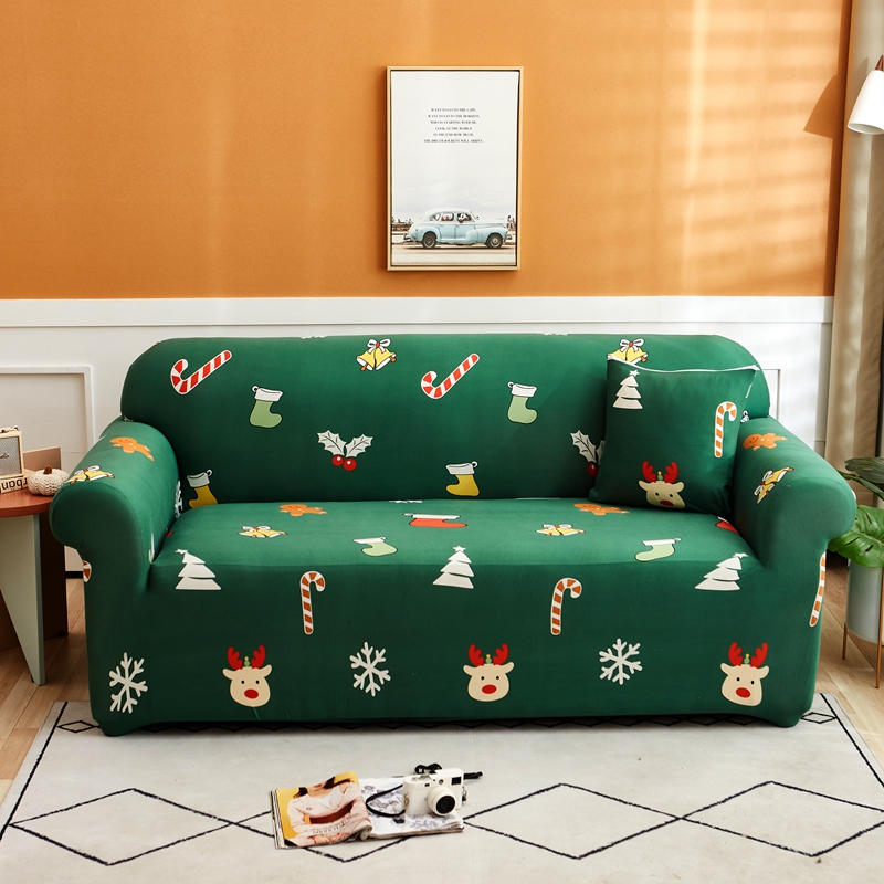 Christmas Style Colorful Sofa Cover Accept Custom Print Sofa Cover