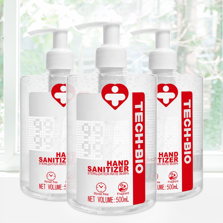 Professional 500ml 75% alcohol hand sanitizer antibacterial alcohol gel hand wash soap OEM manufacturer wholesales