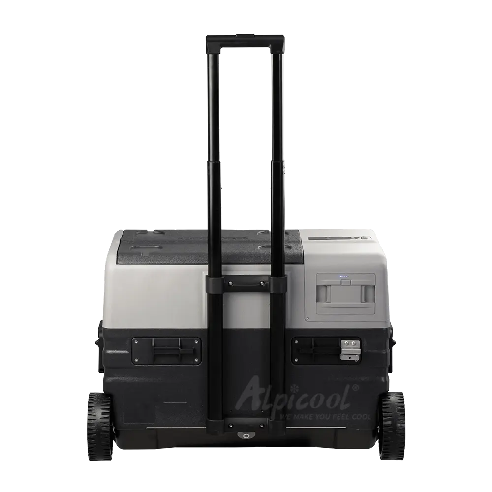 Alpicool ENX 42l 12V portable solar fridge camping freezer refrigerator with detachable wheels and retfor travel