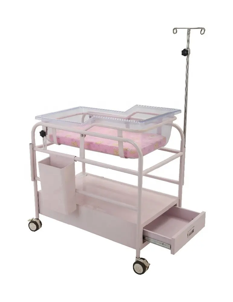 Роскошные портативный прикрепляемые железная Больничная детская кроватка с выдвижными ящиками CY-D423A