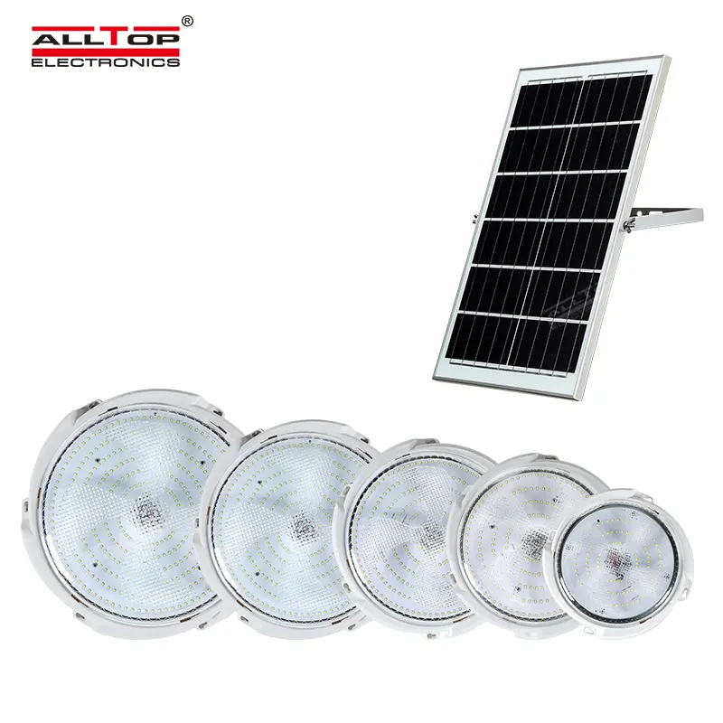 Energy Saving Surface Mountied Waterproof Outdoor Ip65 ABS Remote Control 30W 50W 80W 100W 150W Round Led Solar Ceiling Light
