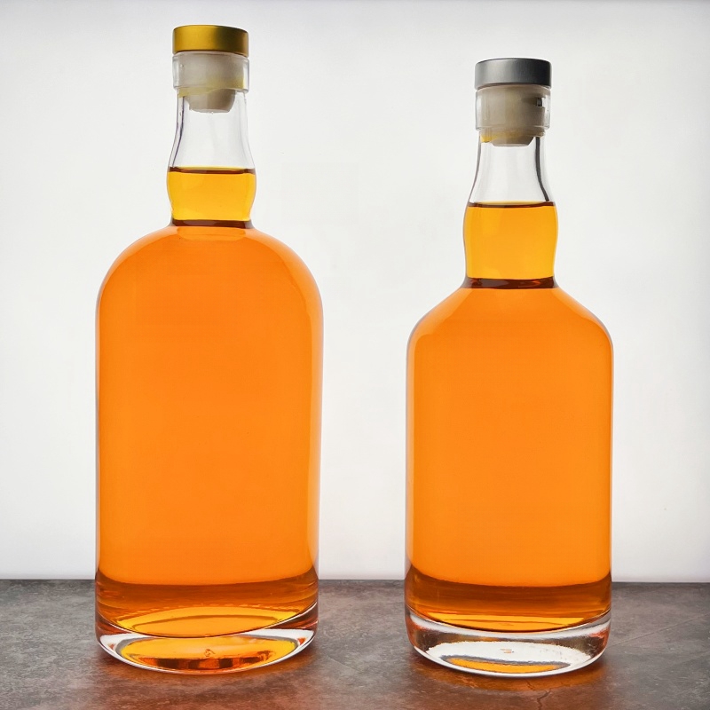 Empty 200ml 380ml 500ml Transparent Glass Liquor Bottle 750ml Glass Vodka Bottle For Gin Whiskey Brandy Rum With Rubber Stopper