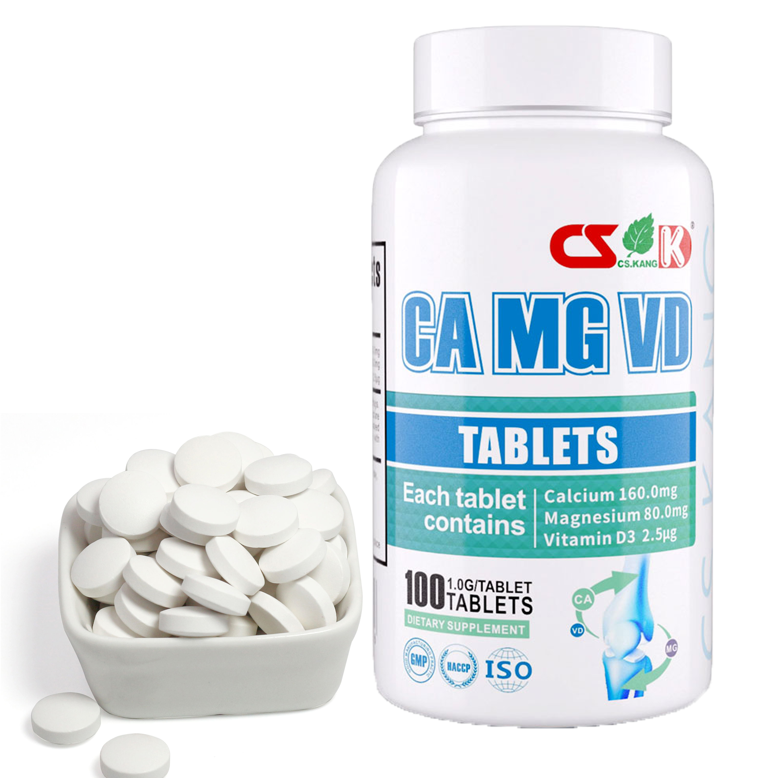 Wholesale private label bulk bottle Calcium Magnesium Vitamin D Chewable Tablets