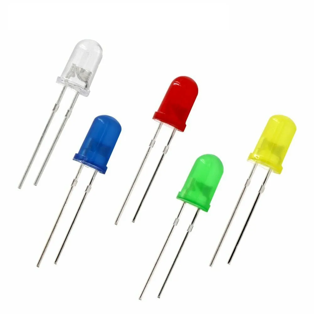 Factory  OEM/ODM 1000Pcs/Bag Light Emitting Diode 2 Pin LED 5mm LED Diode 5mm LED 5 mm