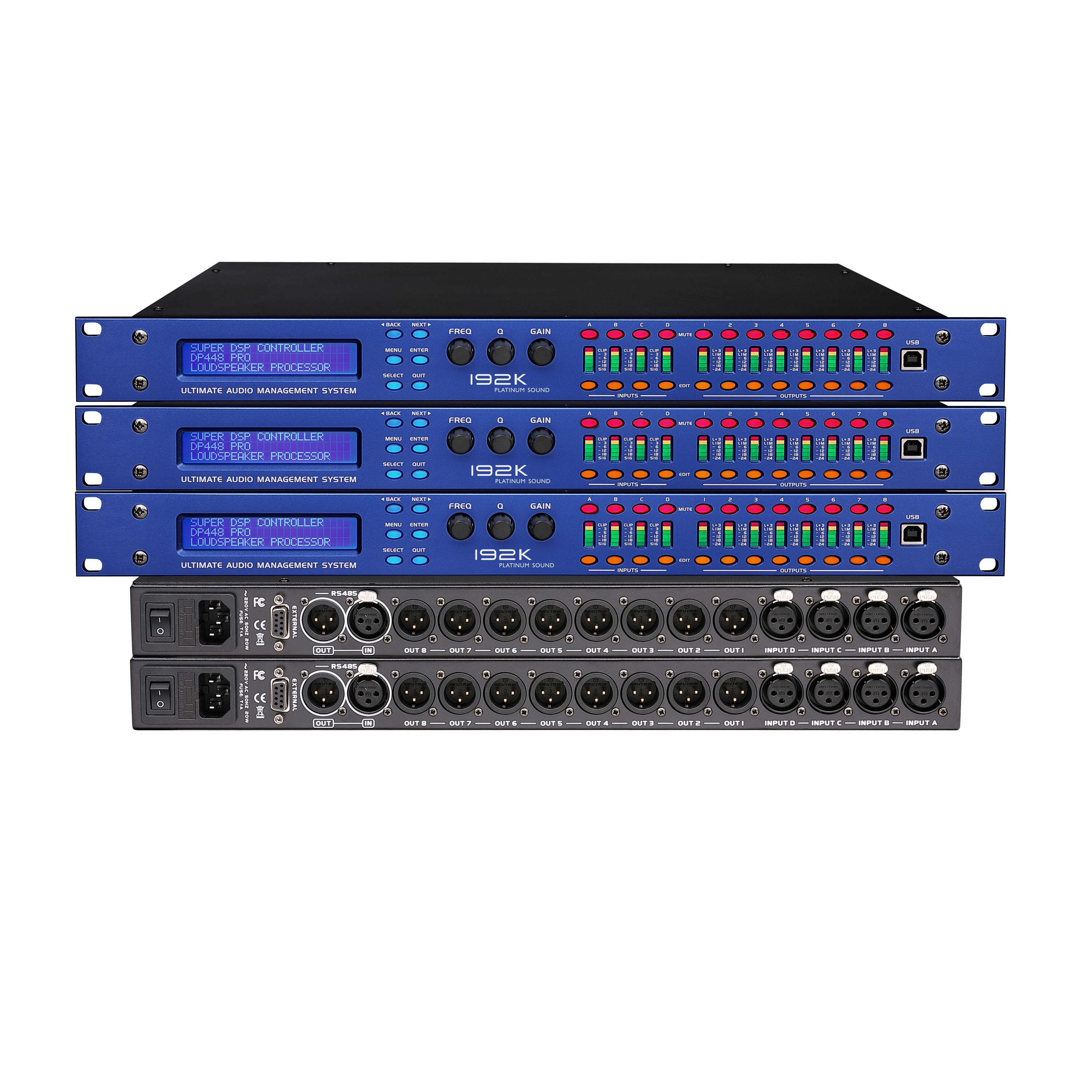 Professional Digital Reverb and Multi Effect Dsp Processor Audio Processor Equalizer Vocal Processing Audio