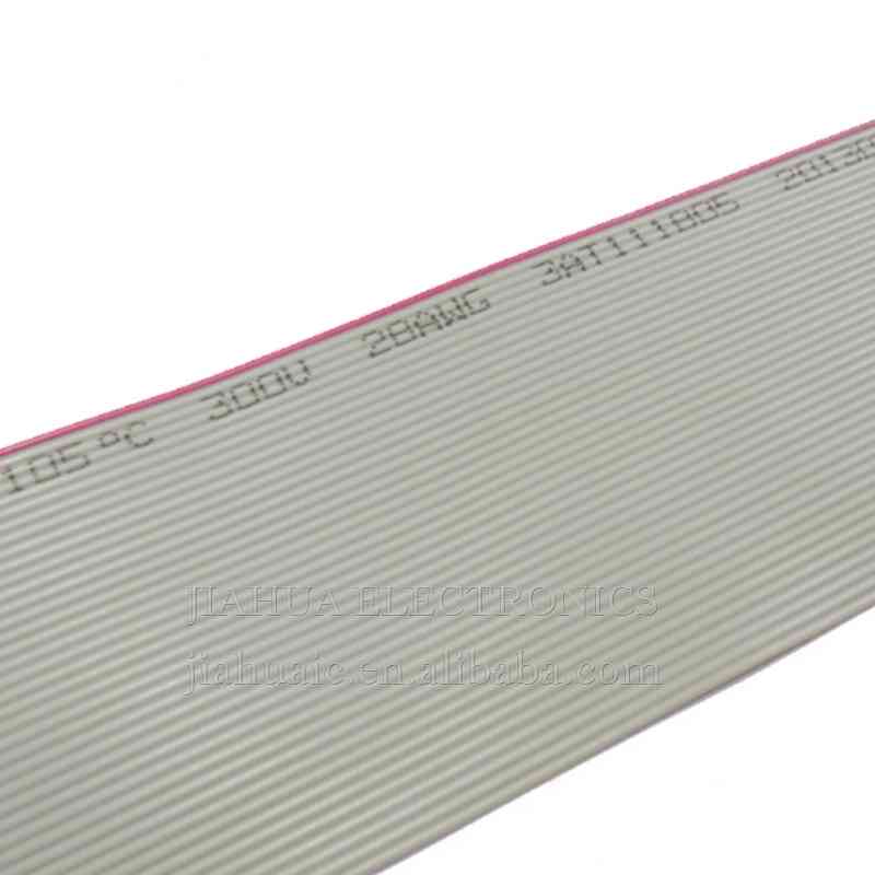 Серый плоский кабель с красной каймой 40P 1,0 шаг 28AWG 7-нить AVR line FC IDC обжимной соединитель