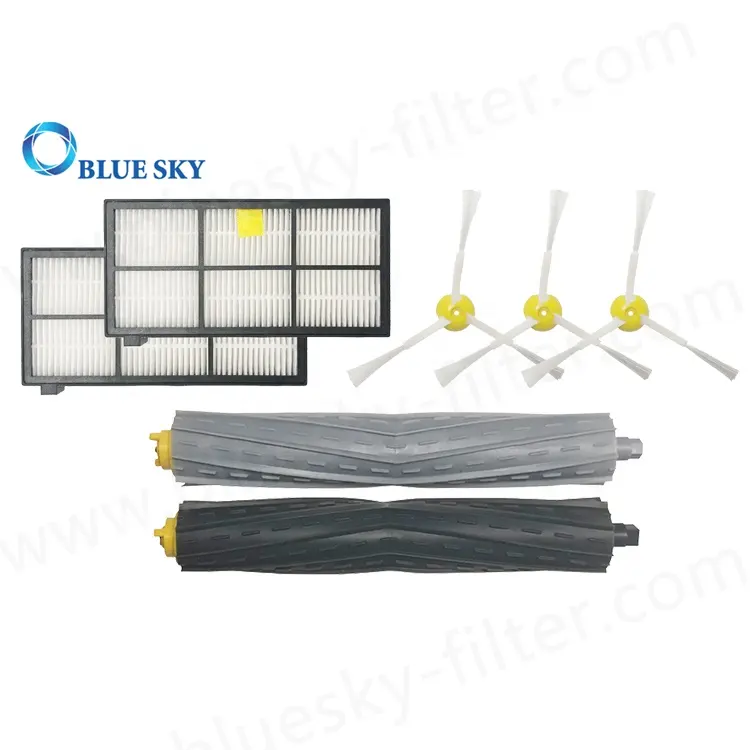 Customized Vacuum Cleaner Accessories Filter & Main Brush Side Brush Kits Replacement for iRobot Roombas 800 & 900 Series