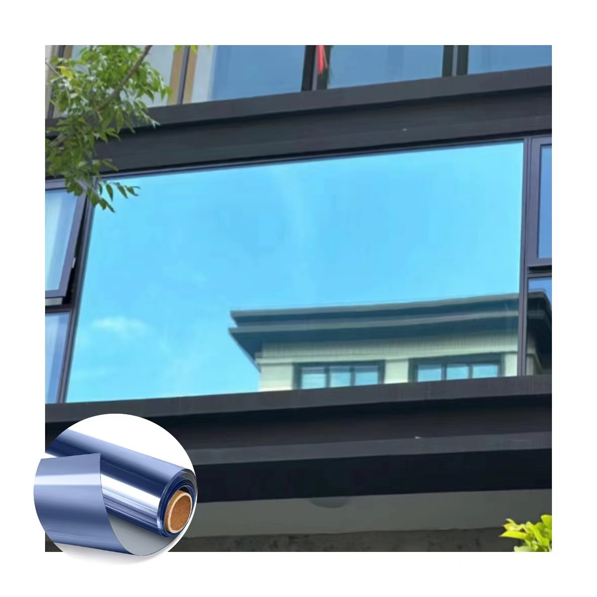 Various Inside High Clear Vision Silver Black Foil Tinted Car Window Solar Building Window Reflection Film
